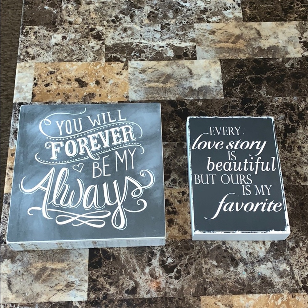 Wooden wall or table decor bundle.